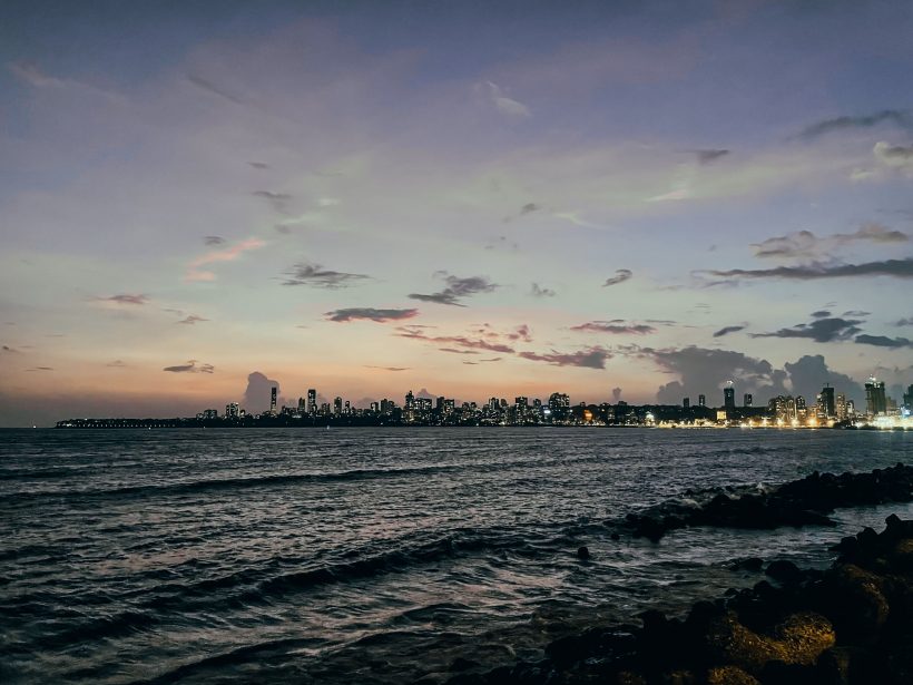 Golden hour view from marine drive Mumbai